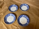 4 Vtg Wedgwood Saucers Dessert Royal Blue Floral  5 3/4 " Etruria England #2031 — photo 2