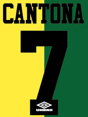 Manchester United Cantona Nameset Shirt Football Numéro Lettre Heat Football NH - Photo 1 sur 1