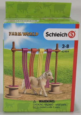 Farm World Tierfigur Pony mit Flattervorhang Schleich 42484 Pferd Spielfigur