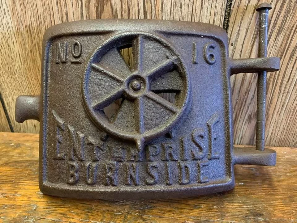 Antique Cast Iron Door-ENTERPRISE BURNSIDE-Wood Coal u0026#034;POT BELLY STOVE  | eBay