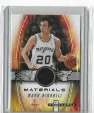 2006-07 Fleer Hot Prospects Red,MATERIAL JERSEY 1/50 Manu Ginobili #HMMG.
