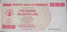 Banknote Aus Simbabwe  8