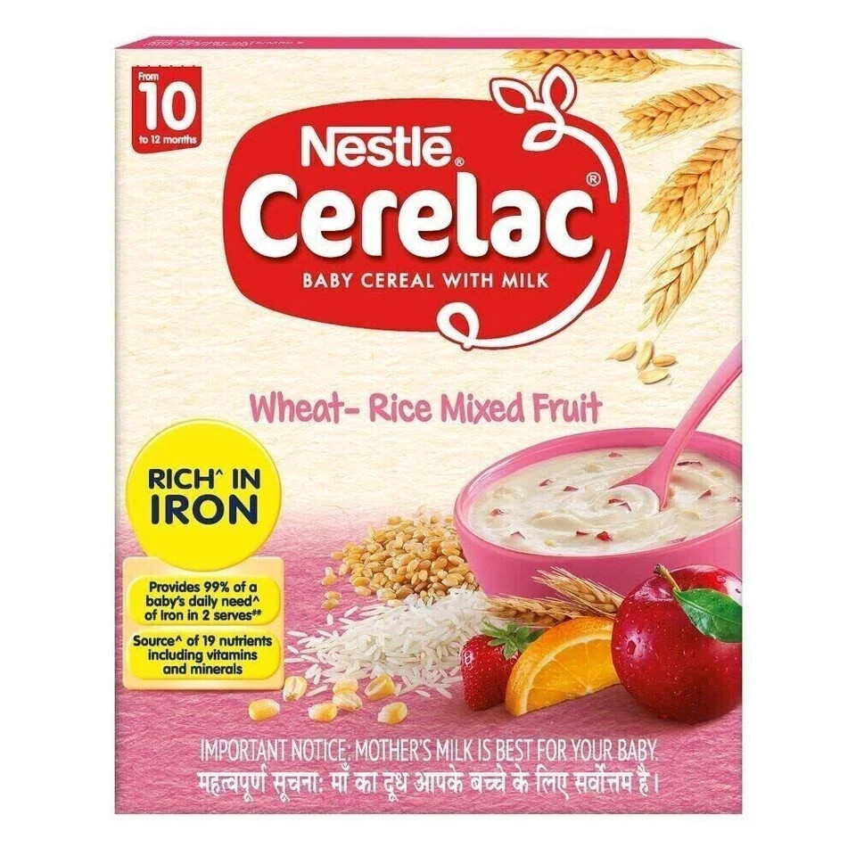 Nestle CERELAC Baby Cereal with Milk Wheat-Rice Mixed Free