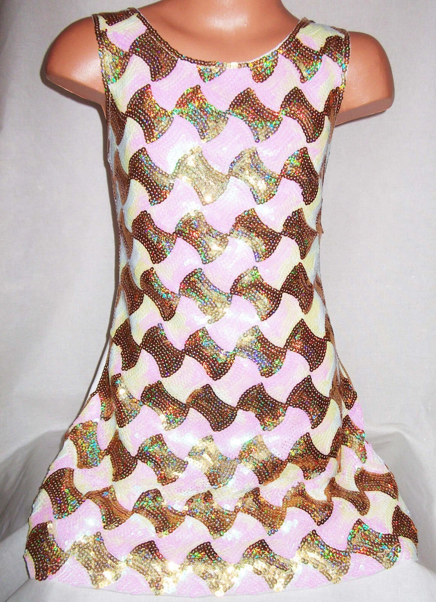 White and shop gold party dress