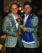 Luke Donald & Jose Maria Olazabal, Ryder Cup 2012 Medinah signed 10x8 inch photo