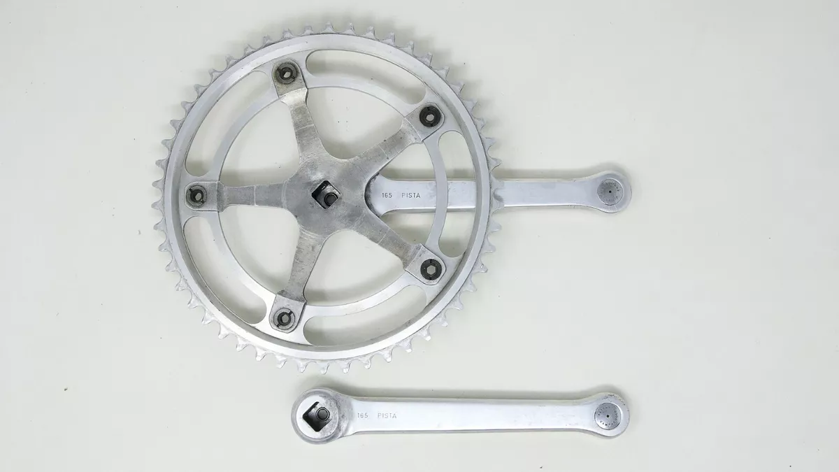 1958 CAMPAGNOLO RECORD PISTA TRACK CRANKSET 165mm VINTAGE SQUARE