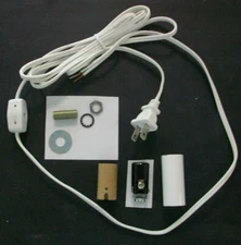 MINI-LAMP KIT CANDELABRA SOCKET - CORD W LINE SWITCH  TD-400WHT
