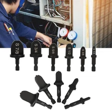 11x Swaging Tool Drill Bit Set Air Conditioner Copper Pipe Flaring Tube Expander
