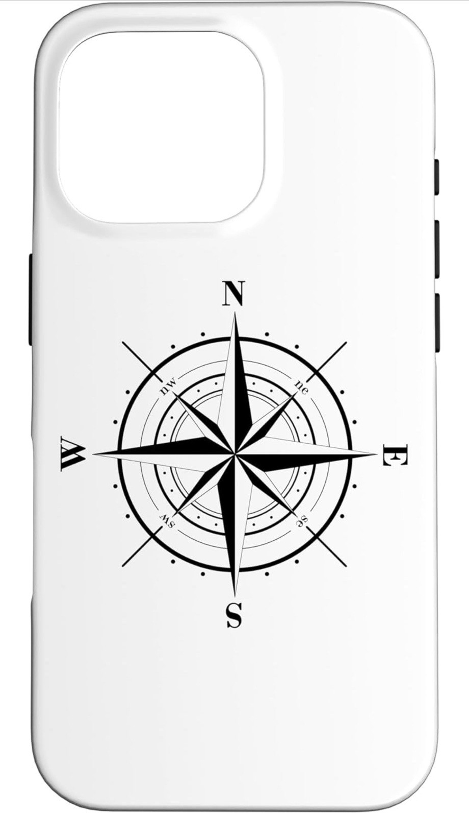 iPhone 16 Pro Black Compass Rose Case with Free Shipping  -image