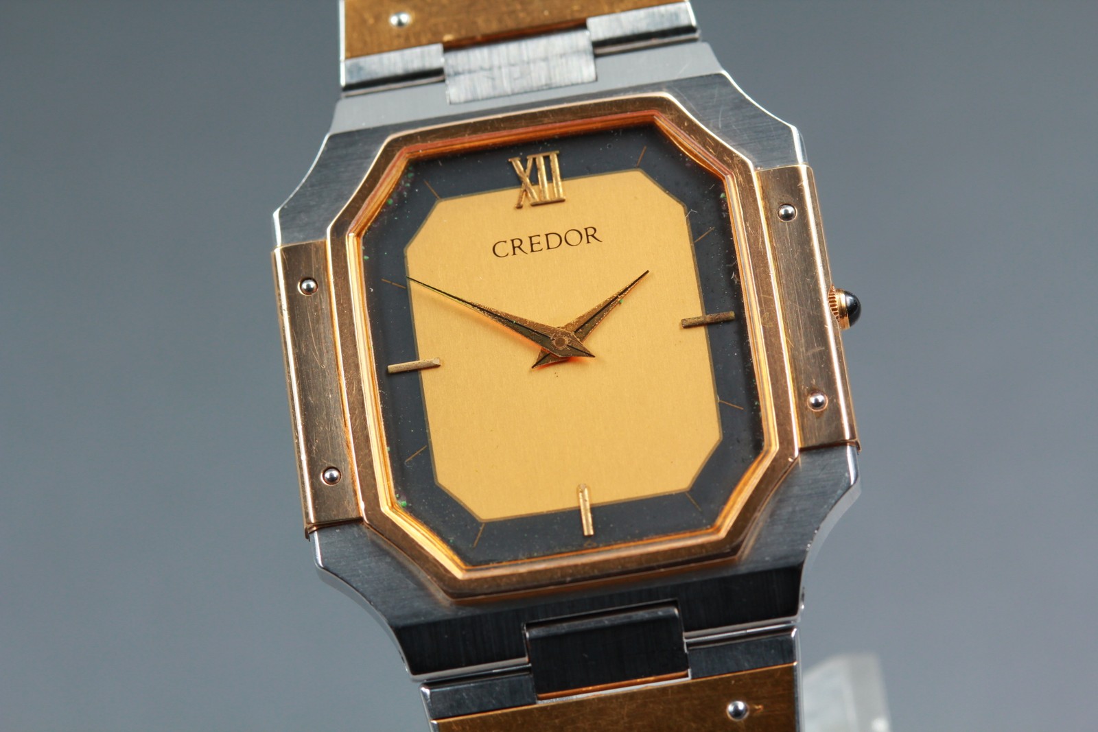 Vintage 1985 Exc+5 Seiko Credor 9570-5210 Gold 18K 14K Two Tone Qz Men's Watch image 2