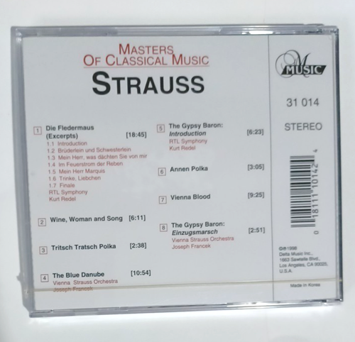 2 CDs Masters Of Classic Music STRAUSS & SCHUBERT New Sealed 1998 Delta Music - Picture 8 of 14