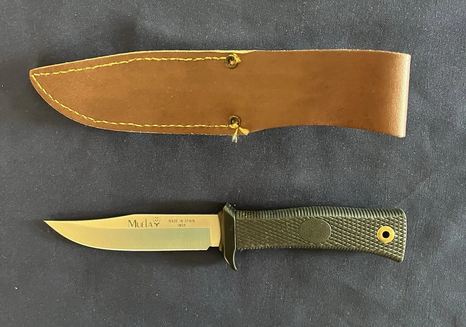 Vtg Muela Made in Spain INOX 3 3/4”Blade 7 3/4” Fixed Blade Knife With Sheath - Image 2 of 4