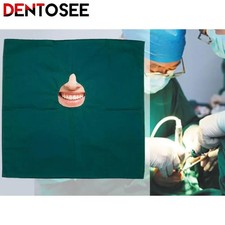 Zahnchirurgie Lochabdeckung dunkelgr&uuml;n sterilisierbar Baumwolle OP Tuch