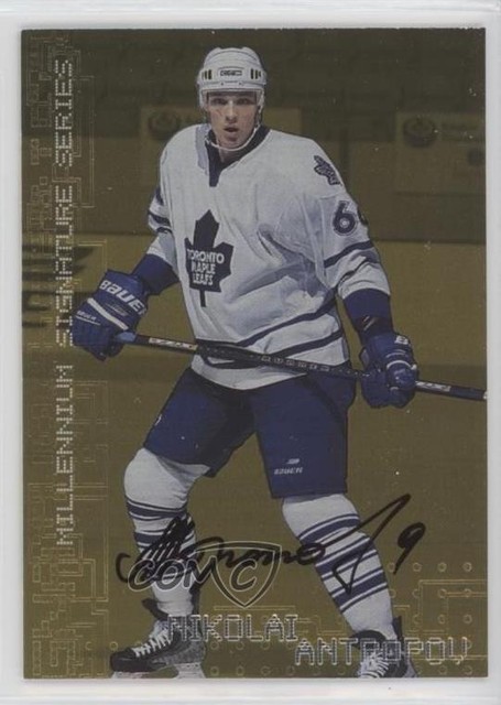 1999 ITG Be A Player Millennium Signature Series Gold Nik Antropov #224 Auto 0h1