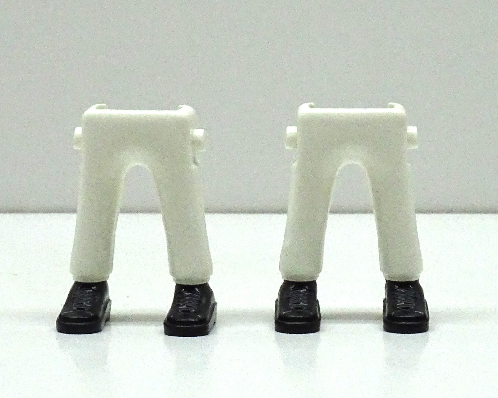 2X Piernas Pantalón Blanco Zapatos Negro Playmobil Zu Marinero Garde Soldat Acw