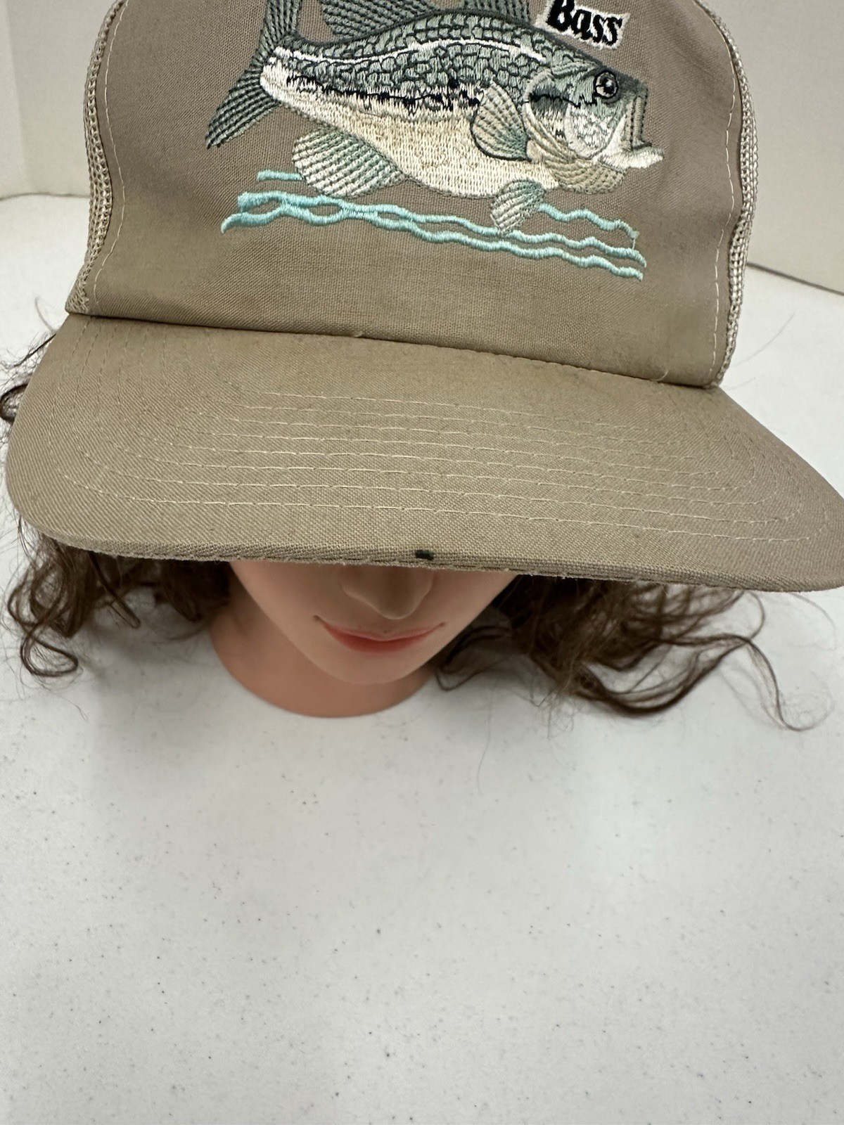 Vintage MMB Headwear Ya-Hopi Made In USA Embroidered Bass Snapback Mesh Cap Hat