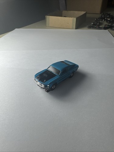 Aurora Thunderjet Tjet 69 Mustang Mach 1 - blau HO Slotcar #1415 getestet mit 9v