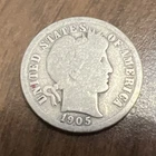 1905 Barber Liberty Head Dime 90% silver Actual coin Worth To Fill A Spot