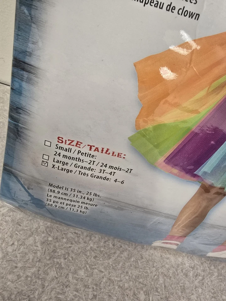 Fun World Childs Big Top Fun Costume Size XL (4-6) NEW - Image 3 of 4