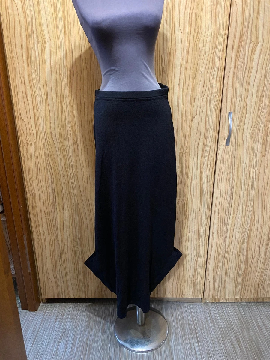 Jupe Sarah Pacini Noire Satinée Taille 2 (M) - Devant Plat Avec Poches - Occasion Très Bon état