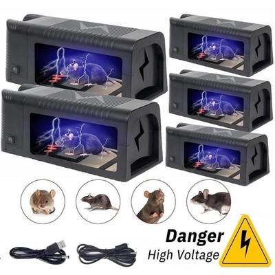 5x Electronic Mouse Trap Victor Control Rat Killer Pest Electric Rodent Zapper