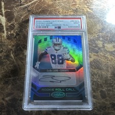 Panini Certified 2020 CeeDee Lamb Rookie Mirror Teal /25 PSA 9 Cowboys