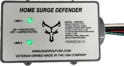 Type 1 SPD Surge Protector Bad Wolf 260kA Whole House