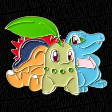 Pokemon Gen 2 Starters Cute Anime Enamel Pin
