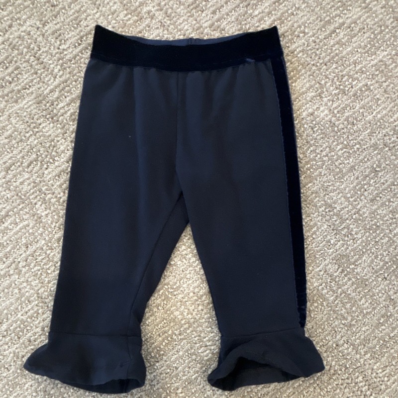 Lily Bon-Bon Girls Navy Ankle Pants Size 18 Cotton Blend Elastic Waist