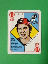 2021 Topps #32 Johnny Bench Green Back /25 Blake Jamieson 1951 Design