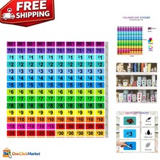 Durable Garage Sale Price Tags - 2400 PCS Colorful Labels, 3/4''x1/2''