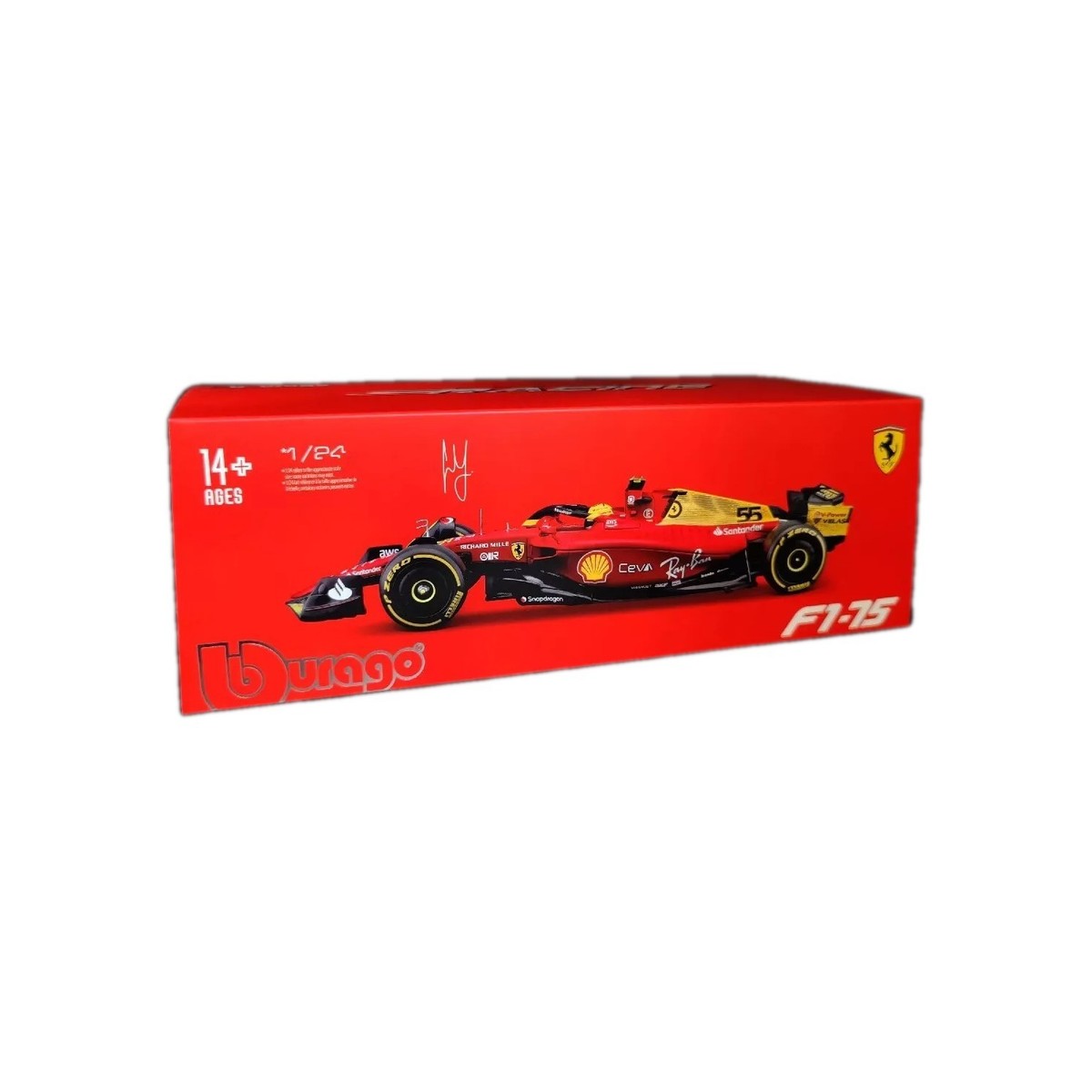 ミニカー Ferrari F1 RACING DRIVER F1 1:24 Carlos Sainz 75th Monza Ferrari F1-75 Diecast Car