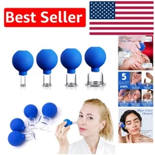 Silicone Vacuum Cupping Set for Instant Ageless Skin - 4 Sizes Included