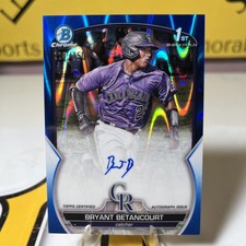 Bryant Betancourt 2023 Bowman Chrome #CPA-BB Blue Ray Wave Auto /150