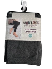 MUK LUKS womens fleece lined leggings gray size 2x XXL 3x XXXL