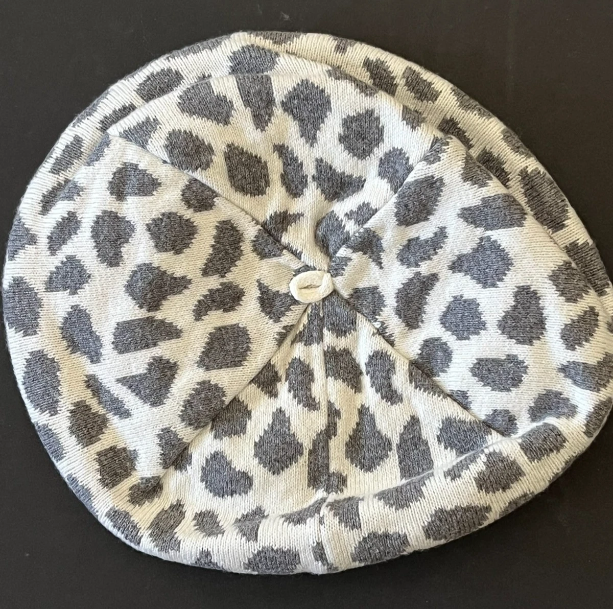 NWT Janie and Jack 2T 3 Cheetah Print Sweater Beret Hat Winter Wishes