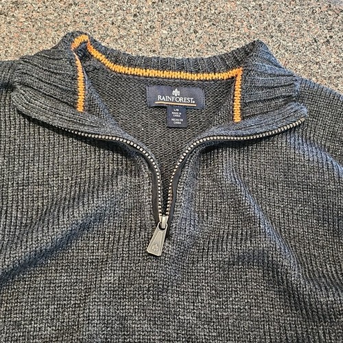 Rainforest Herren Pullover Pulli dunkelgrau Gr. L Wollmischung Strick 1/4 Zip weich - Bild 17 von 17