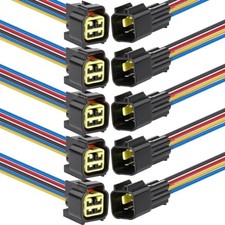 4 Pin electrical Connector Waterproof Connector,Male and 4 pin connector black