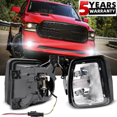 Pair Bumper LED Fog Lights for Dodge Ram 1500 2013 2014 2015 2016 2017 2018