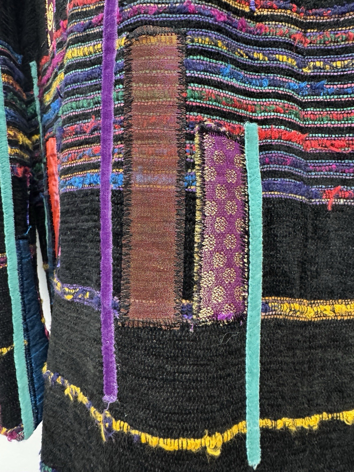 Choices Patchwork Artsy Button Front Blazer Jacke… - image 7