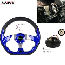 13in Blue Steering Wheel with Hub Adapter Kit 174H For Ford Mustang 1984-2004