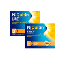 2 x 14 NiQuitin Clear Patch Step 2 - Stop Smoking Original FREE P&P