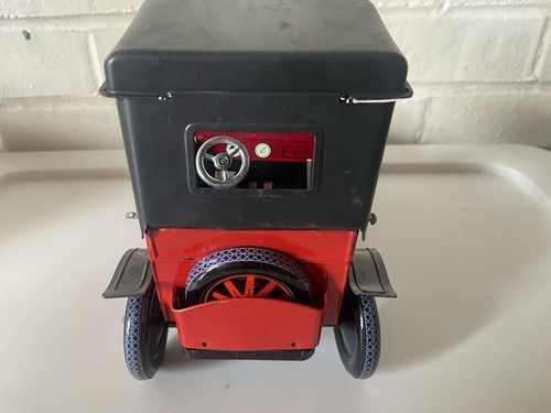 VINTAGE JAPAN BATTERIEBETRIEBENES BLECHSPIELZEUG VETERANENAUTO MIT BOX SIEHT NEUWERTIG AUS. - Bild 8 von 15