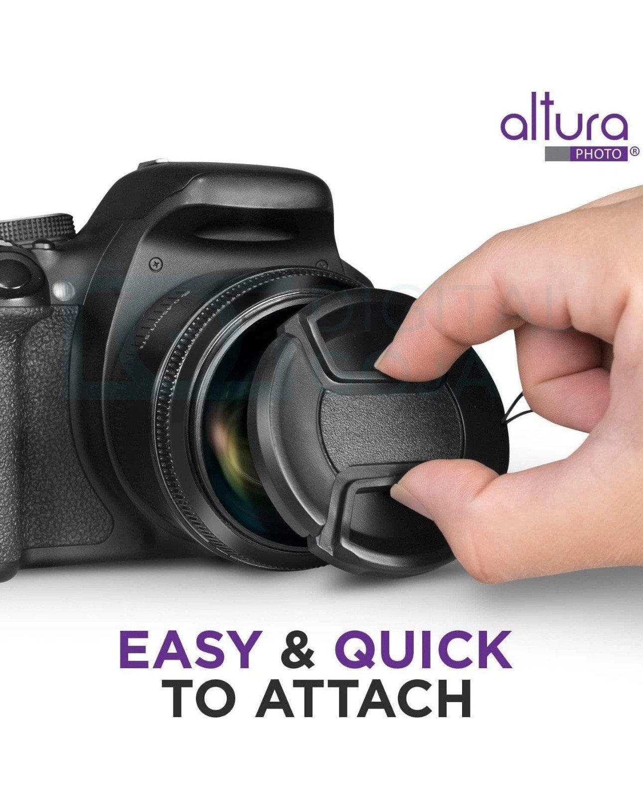 2x 77mm Lens Cap Cover for Canon EF 24-105mm & Nikon 16-35mm Camera Lenses