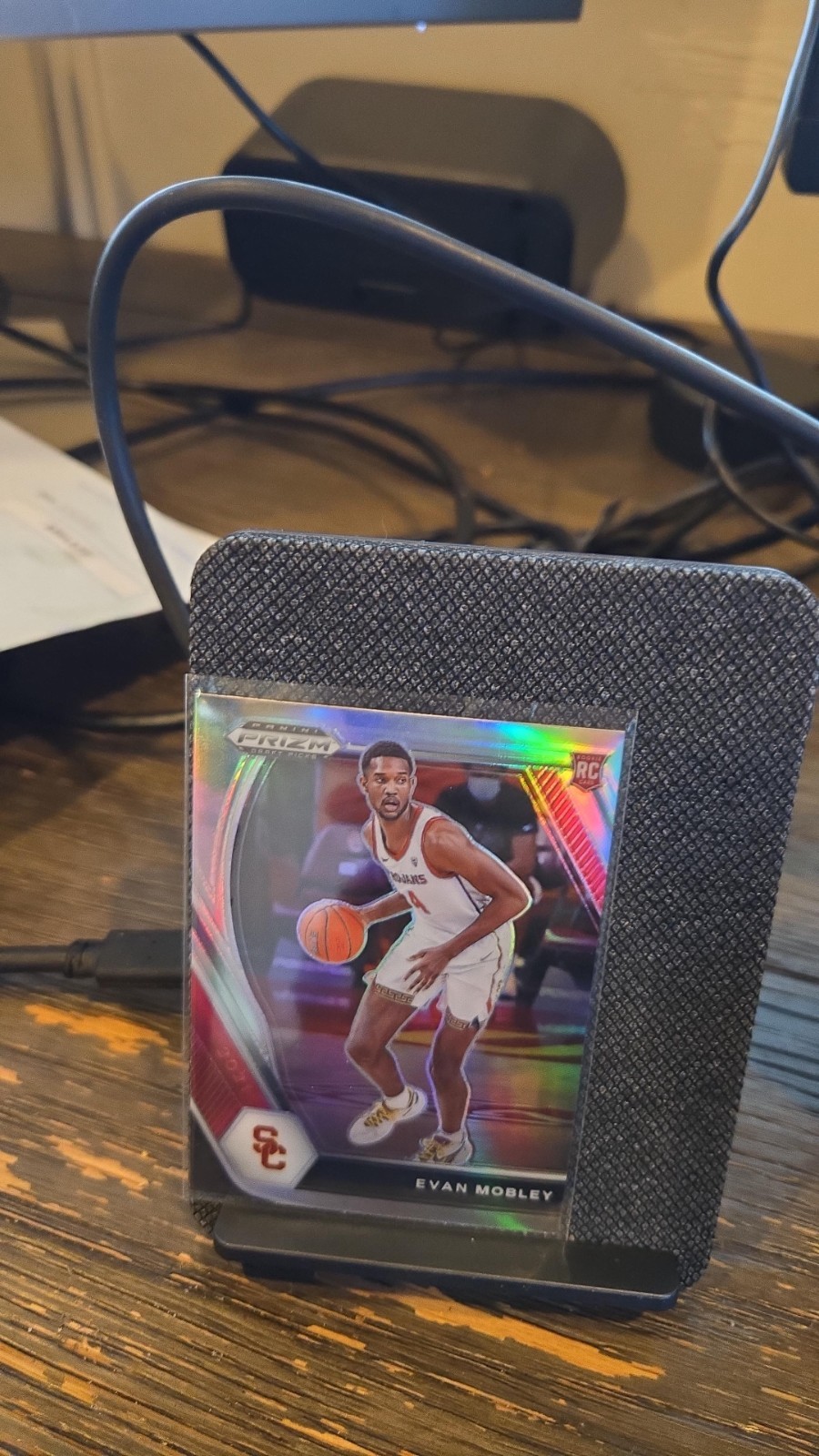 2021 Panini Prizm Draft Picks Silver #2 Evan Mobley USC Trojans Rookie