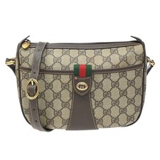 Borsa a tracolla Gucci logo modello GG sherry pelle PVC marrone GHW Italia 65MA766