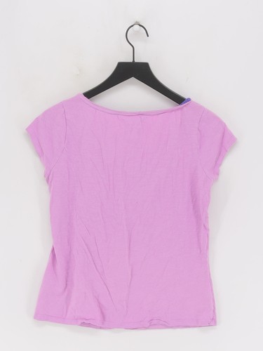 Boden Women's T-Shirt UK 12 Purple 100% Cotton Short Sleeve V-Neck Basic - Picture 2 of 6
