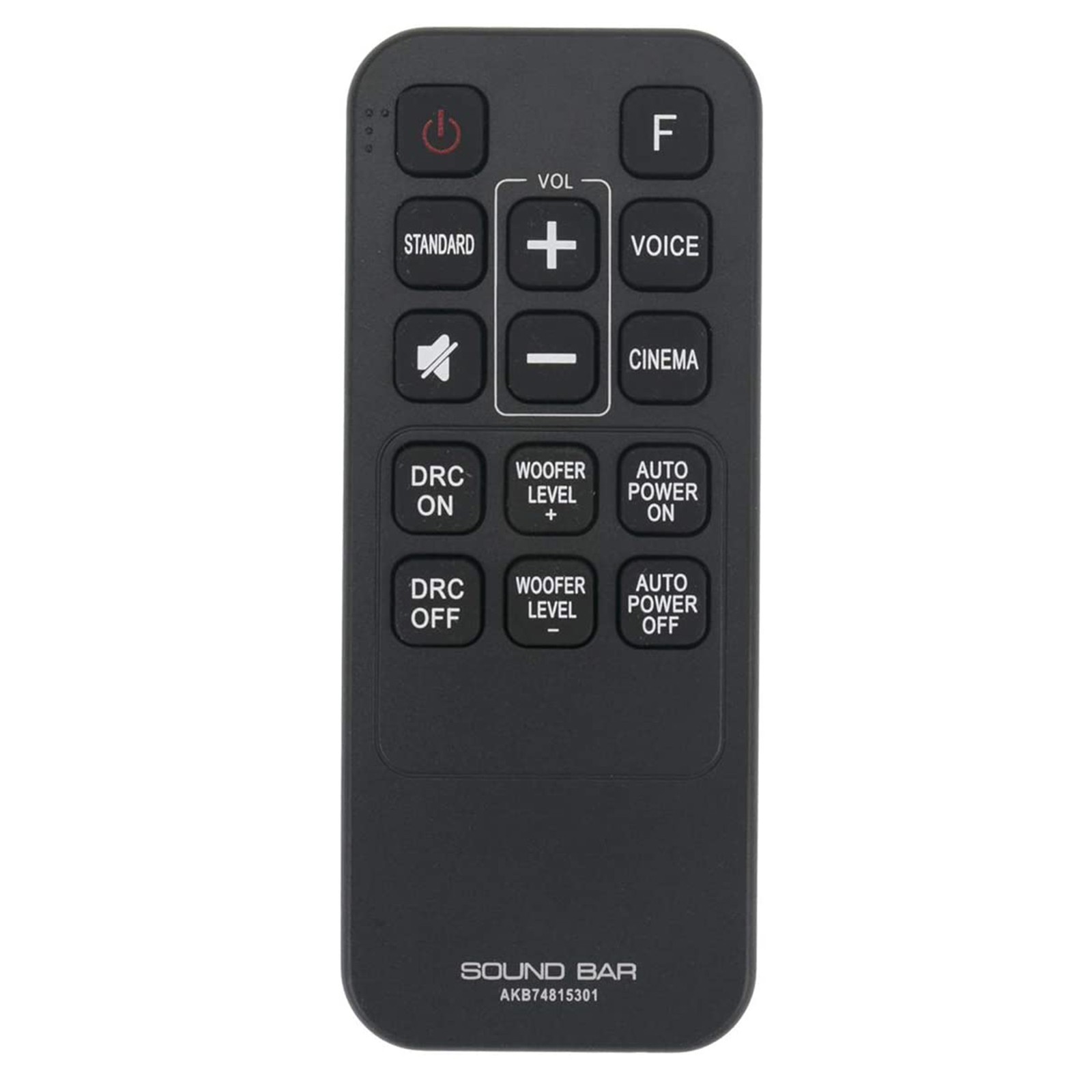 AKB74815301 Replace Remote Control fit For LG Soundbar S55A3-D LAS454B S45A1-D