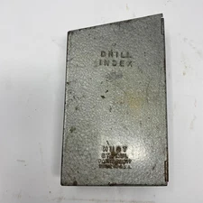 Vintage Huot Drill Index St. Paul MN USA Metal Case Box Organizer Partial Bits