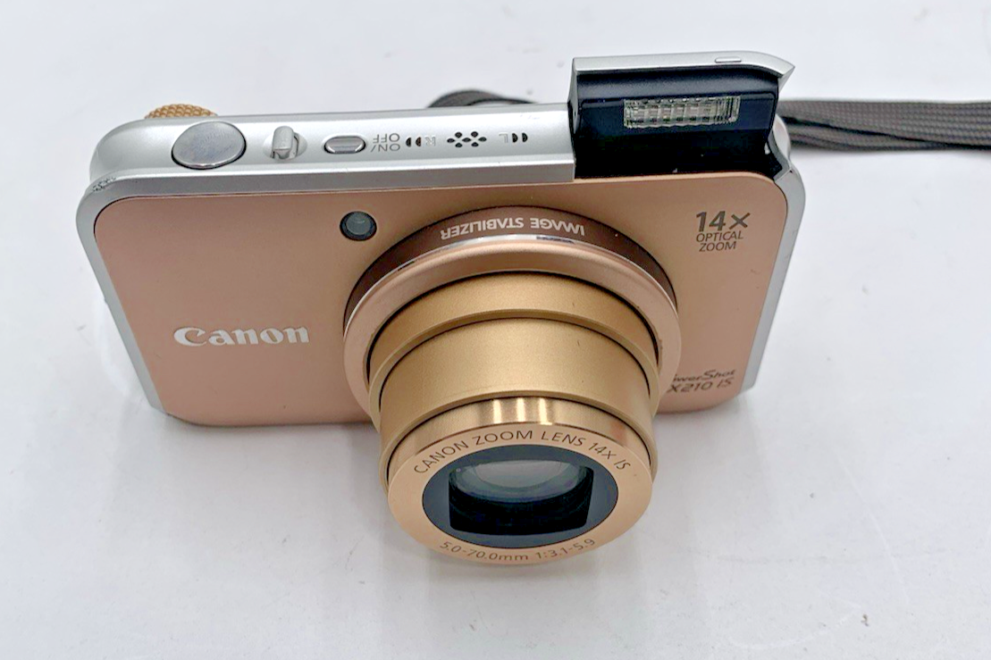 Canon PowerShot SX210 IS PC1468 14x Optical Zoom Gold 14.1mp